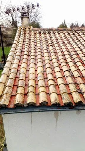 Démoussage/Nettoyage - Chantier BS COUVERTURE Ruffec Demoussage toiture avant apres ruffec 04 - Démoussage/Nettoyage à Ruffec